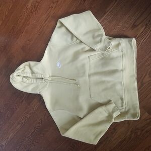 Men's Nike hooded sweatshirt, pale yellow, size small